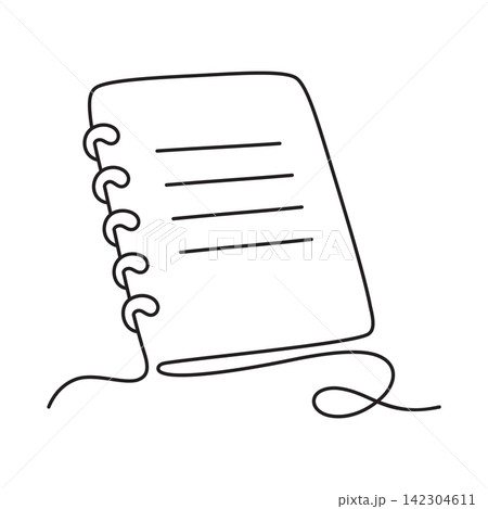 notebook one line art drawing vector notebook one line art drawing vector 142304611