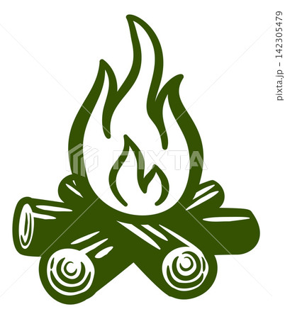 Campfire Camp Fire Camping Hiking Adventure Icon Campfire Camp Fire Camping Hiking Adventure Icon 142305479