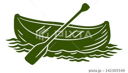 Canoe Kayak Boat Camping Adventure Illustration Canoe Kayak Boat Camping Adventure Illustration 142305549