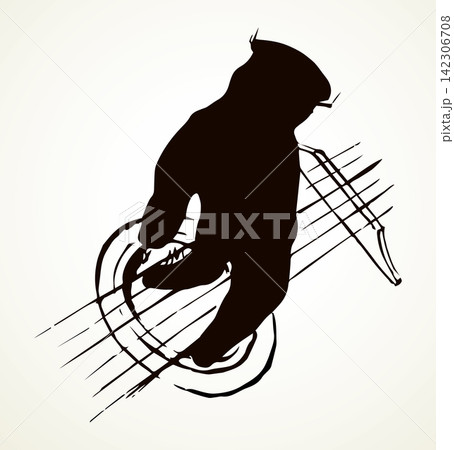 Man playing on guitar. Vector drawing Man playing on guitar. Vector drawing 142306708