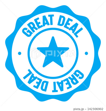 great deal seal badge. great deal label sticker. Vector sign great deal seal badge. great deal label sticker. Vector sign 142306902