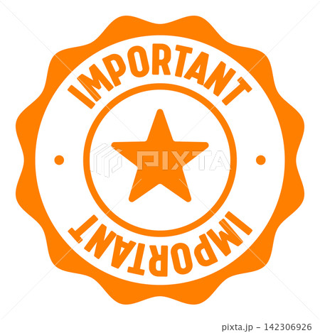 important seal badge. important label sticker. Vector sign important seal badge. important label sticker. Vector sign 142306926