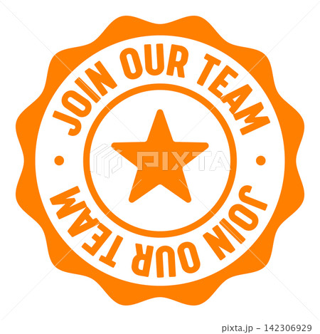 join our team seal badge. join our team label sticker. Vector sign 142306929