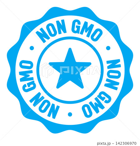 non gmo seal badge. non gmo label sticker. Vector sign non gmo seal badge. non gmo label sticker. Vector sign 142306970