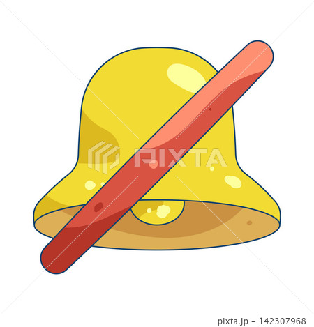 Illustration of muted bell Illustration of muted bell 142307968