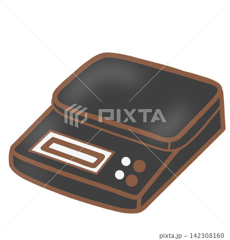Digital kitchen scale coffee beans measure electronic food weight balance equipment sticker print visual graphic clipart artwork design icon element illustration Digital kitchen scale coffee beans measure electronic food weight balance equipment sticker print visual graphic clipart artwork design icon element illustration 142308160