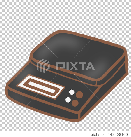 Digital kitchen scale coffee beans measure electronic food weight balance equipment sticker print visual graphic clipart artwork design icon element illustration Digital kitchen scale coffee beans measure electronic food weight balance equipment sticker print visual graphic clipart artwork design icon element illustration 142308160