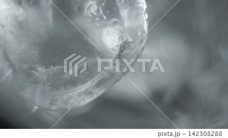 Abstract close-up creating a texture of frozen ice, reflecting concepts of cold, clarity, and refreshment 142308288