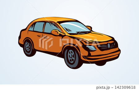 Taxi. Vector drawing icon sign Taxi. Vector drawing icon sign 142309618