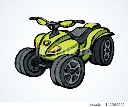 Quad bike. Vector drawing 142309631