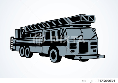 Fire truck. Vector drawing Fire truck. Vector drawing 142309634