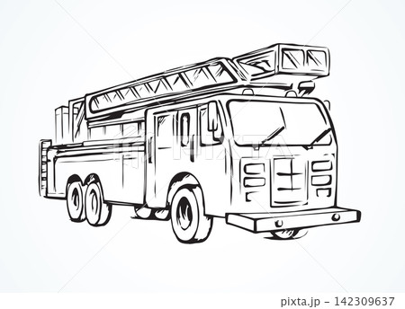Fire truck. Vector drawing Fire truck. Vector drawing 142309637