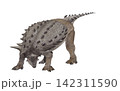 鎧竜ミモオラペルタ　の斜め側面図発見した人の名に因んだ名前はマイムーラペルタと呼んだ方が正しい。 142311590