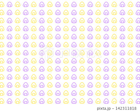 黄紫のおにぎりの背景素材 黄紫のおにぎりの背景素材 142311818