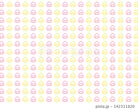 黄桃のおにぎりの背景素材 黄桃のおにぎりの背景素材 142311820