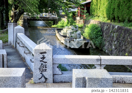 京都府、高瀬川一之船入の風景 142311831