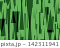 Camouflage abstract green geometric background with sharp vertical shapes and dynamic texture for design, bright leaf green and deep forest tones. 142311941