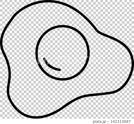 fried egg outline 142313087