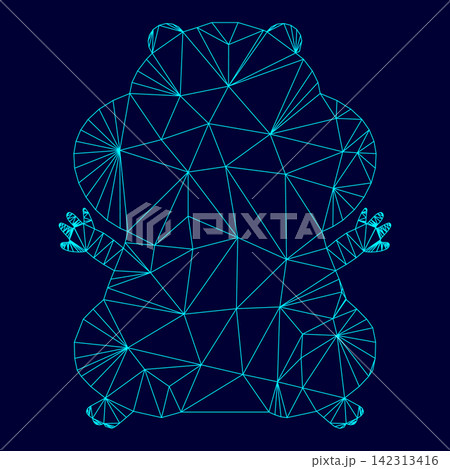 Hamster silhouette low poly triangulation triangulated polygonal electric cyan blue vibrant aqua neon color vector illustration image outline contour line Hamster silhouette low poly triangulation triangulated polygonal electric cyan blue vibrant aqua neon color vector illustration image outline contour line 142313416