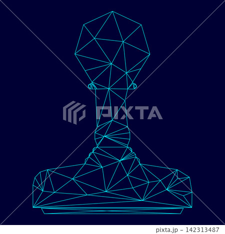 Rubber stamps low poly triangulation triangulated polygonal electric cyan blue vibrant aqua neon color vector illustration image outline contour line Rubber stamps low poly triangulation triangulated polygonal electric cyan blue vibrant aqua neon color vector illustration image outline contour line 142313487