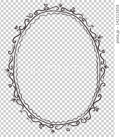 Whimsical curly frame. Hand drawn wedding decoration, castle aesthetic border, romantic illustration Whimsical curly frame. Hand drawn wedding decoration, castle aesthetic border, romantic illustration 142313858