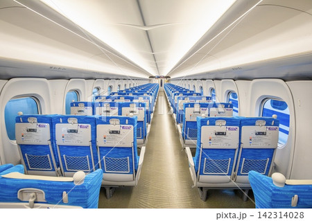 鉄道イメージ、東海道新幹線N700S普通車の車内 鉄道イメージ、東海道新幹線N700S普通車の車内 142314028