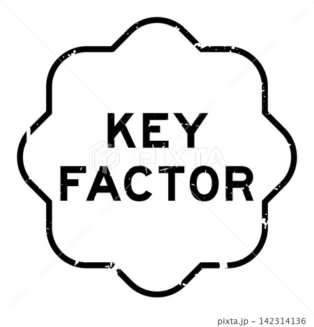 Grunge black key factor word square seal stamp on white background Grunge black key factor word square seal stamp on white background 142314136