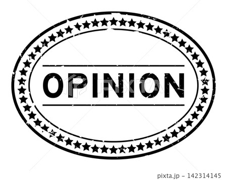 Grunge black opinion word oval rubber seal stamp on white background Grunge black opinion word oval rubber seal stamp on white background 142314145