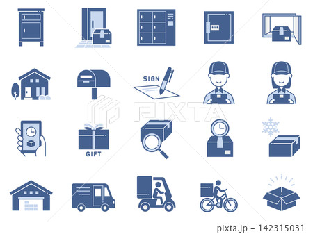 宅配・物流アイコン09 Delivery and logistics icons 宅配・物流アイコン09 Delivery and logistics icons 142315031