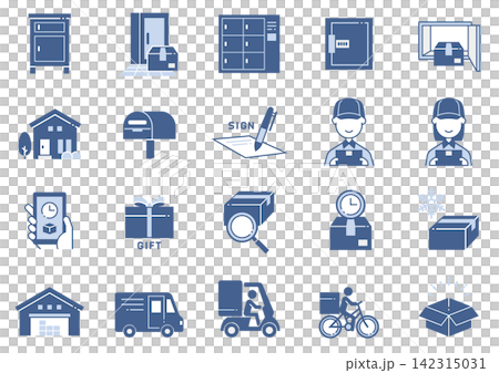 宅配・物流アイコン09 Delivery and logistics icons 宅配・物流アイコン09 Delivery and logistics icons 142315031