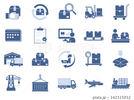 宅配・物流アイコン10 Delivery and logistics icons 宅配・物流アイコン10 Delivery and logistics icons 142315032