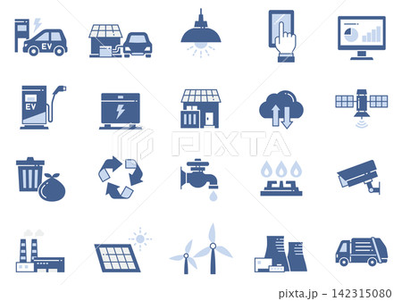 スマートシティアイコン10 Smart city icons スマートシティアイコン10 Smart city icons 142315080