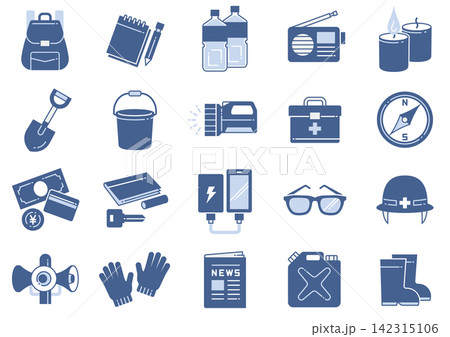 災害・防災アイコン15　Disaster Prevention icons 142315106