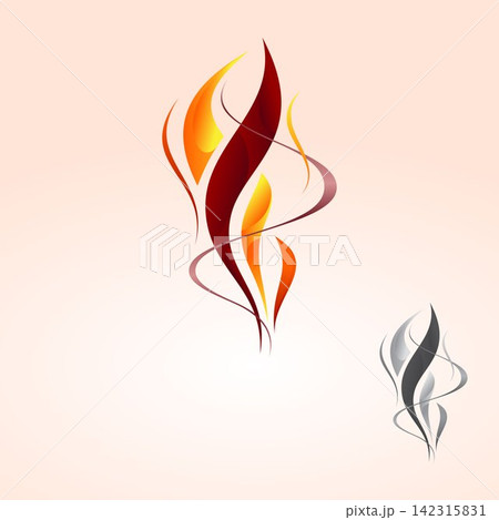Abstract colorful flame logo design featuring elegant flowing for passion and energie Abstract colorful flame logo design featuring elegant flowing for passion and energie 142315831