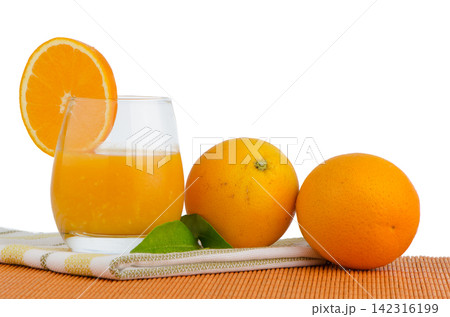 Cup of orange juice and fresh orange Cup of orange juice and fresh orange 142316199