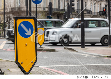 British road traffic sign on an urban street British road traffic sign on an urban street 142317035