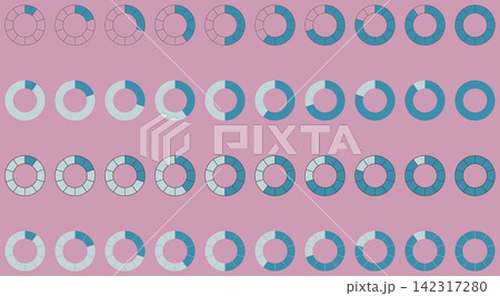 Set of vector loading icons progress for download or upload Set of vector loading icons progress for download or upload 142317280