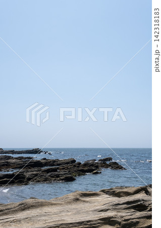 夏の神奈川県三浦半島  城ヶ島の磯の風景 142318183