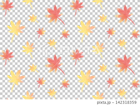 Seamless maple leaf pattern, watercolor style. Seamless maple leaf pattern, watercolor style. 142318359