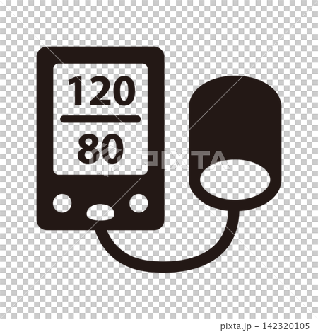 pictogram icon vector material for electronic blood pressure monitor pictogram icon vector material for electronic blood pressure monitor 142320105