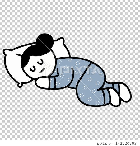 A woman sleeping soundly (on a pillow) A woman sleeping soundly (on a pillow) 142320505