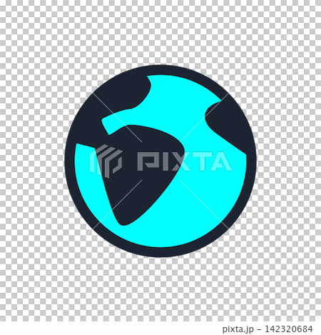 Earth icon (minimalist vector illustration of space) Earth icon (minimalist vector illustration of space) 142320684