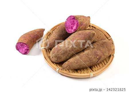 fresh Purple Sweet Potato Root Vegetable with Natural Skin fresh Purple Sweet Potato Root Vegetable with Natural Skin 142321825