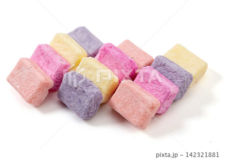 freeze Dried Yogurt Cubes Fruit Flavor Snack Food freeze Dried Yogurt Cubes Fruit Flavor Snack Food 142321881