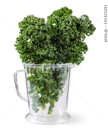 close-up Shot of Fresh Curly Green Kale Leaf close-up Shot of Fresh Curly Green Kale Leaf 142323281