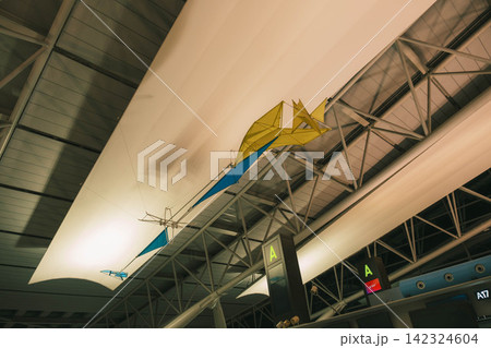 [関西国際空港]第1ターミナルの国際線出発ロビーの風景！西日本の空の玄関口 142324604