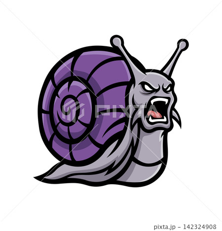 snail mascot logo illustration vector design template simple and modern style snail mascot logo illustration vector design template simple and modern style 142324908