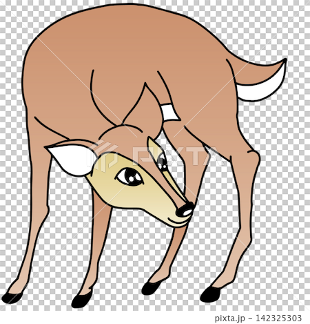 手繪動物插畫☆母鹿 手繪動物插畫☆母鹿 142325303