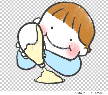 マヨネーズをたくさんかける子供 マヨネーズをたくさんかける子供 142325868