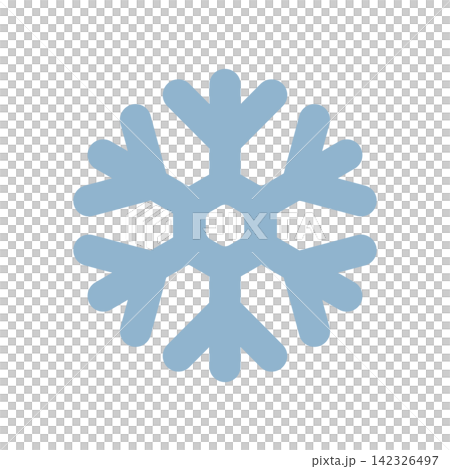 冬の季節や寒さを表すシンプルな雪の結晶のアイコン 冬の季節や寒さを表すシンプルな雪の結晶のアイコン 142326497